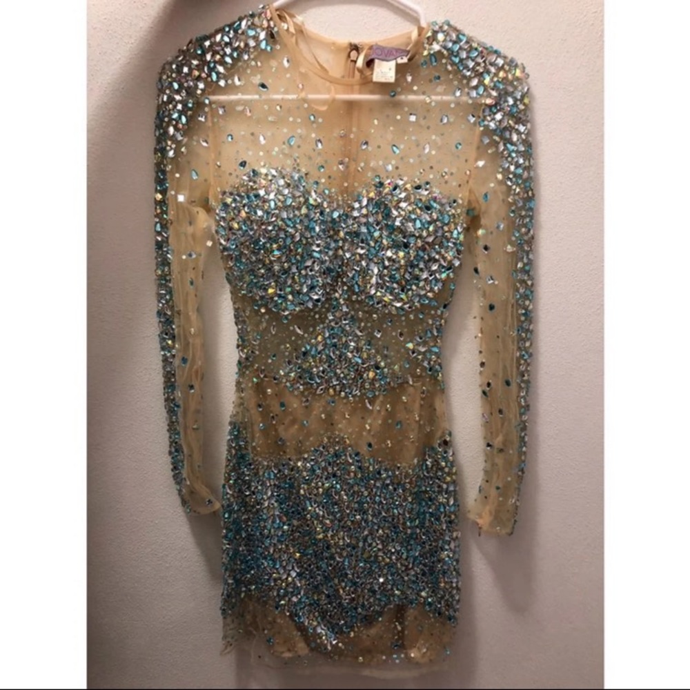 SOLD-Jovani Crystal embellished dress